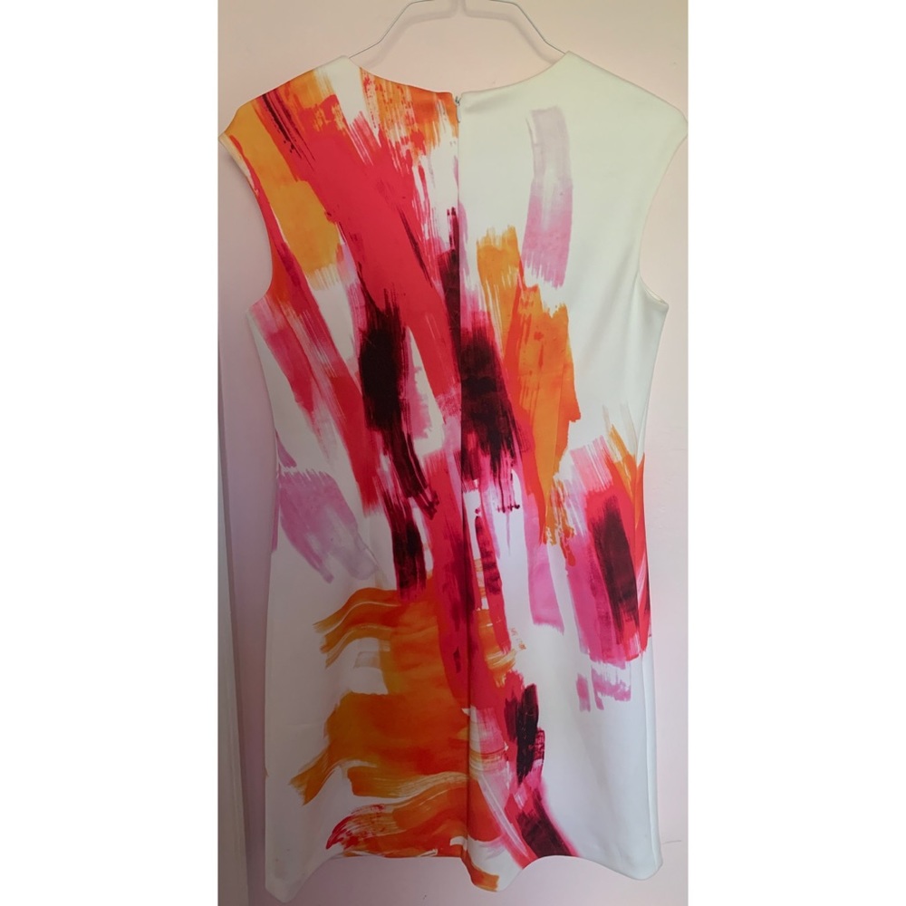(Size 8) 🦋Calvin Klein Bright Pink/White Dress - Picture 2 of 10